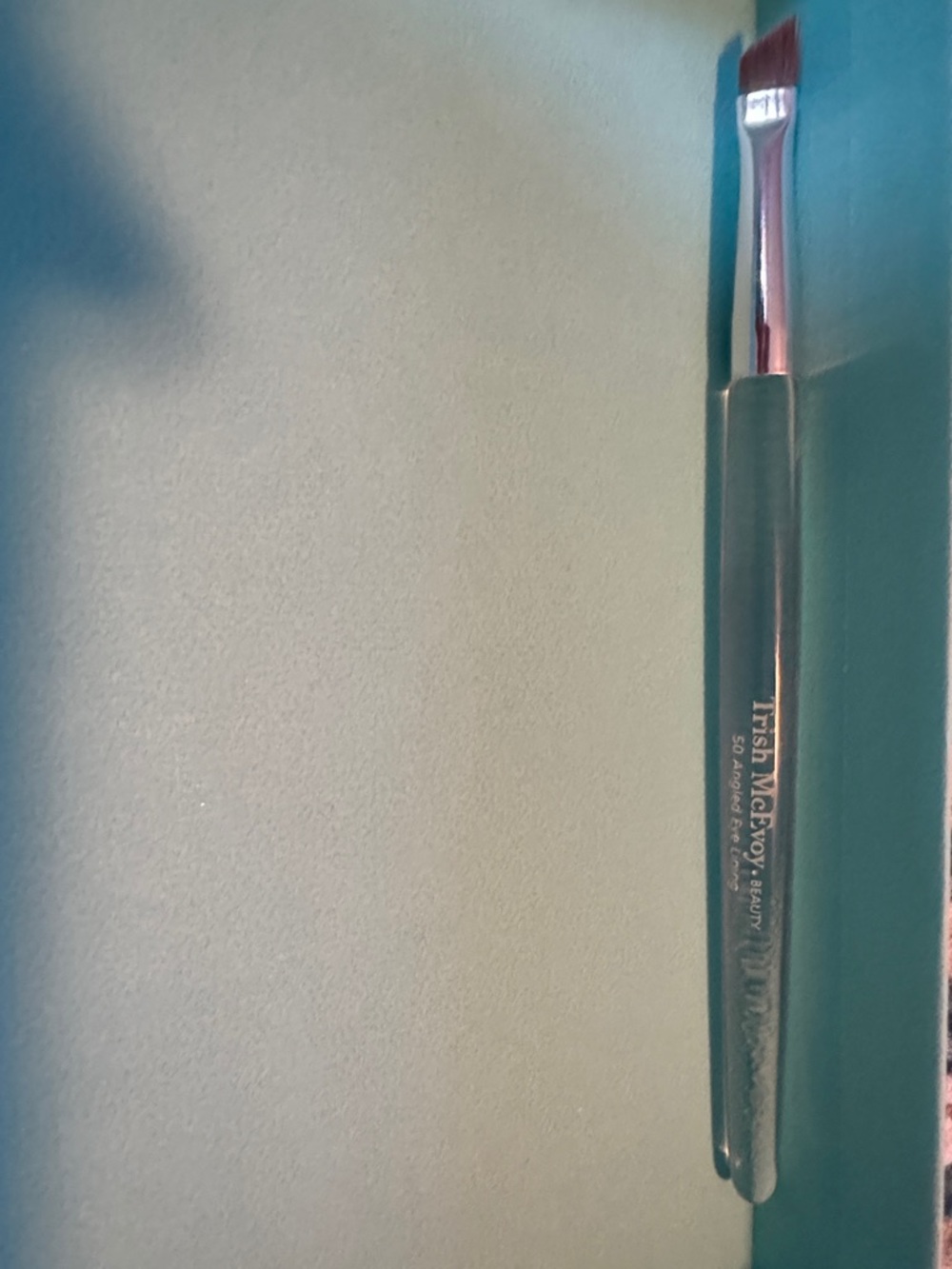 Trish McEvoy Angled Eye Brush - Teal Handle